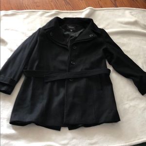 The is a black London Fog lined coat